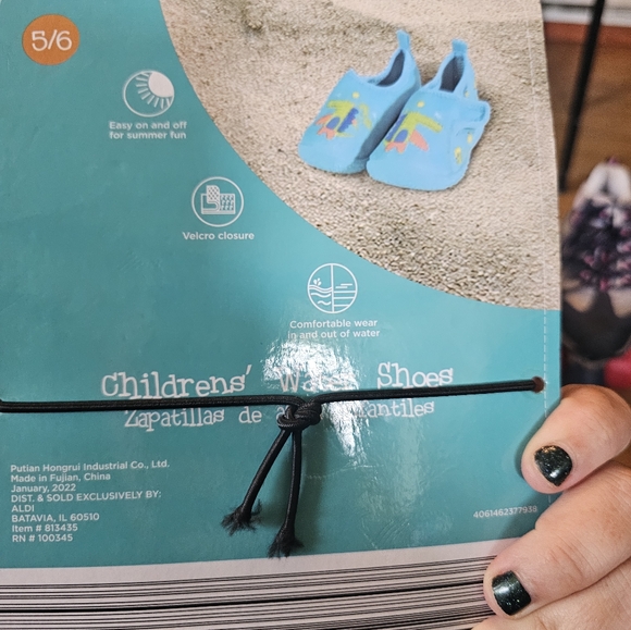 Nwt Blue Children's Water Shoes - Picture 2 of 3
